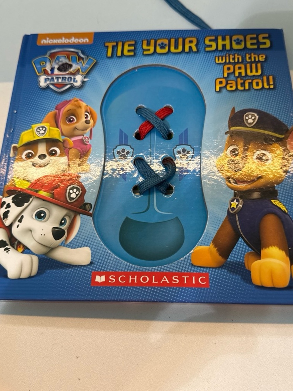 Paw Patrol Tie Your Shoes Learning book - Blue